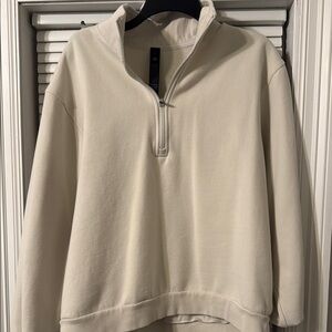 Men's Lululemon Cream Half-Zip Sweater